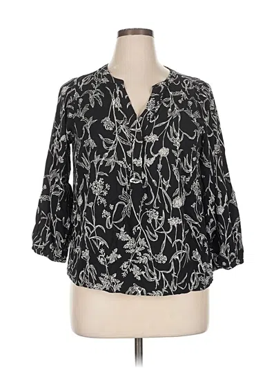 Pre-owned Philosophy Republic Clothing 3/4 Sleeve Blouse In Black