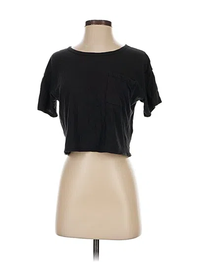 Pre-owned Hollister Short Sleeve T-shirt In Black