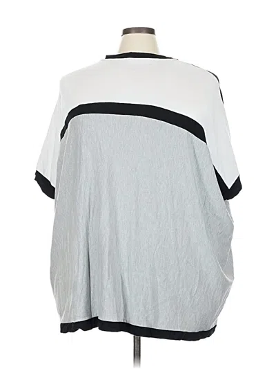 Pre-owned Unbranded Short Sleeve Blouse In Gray