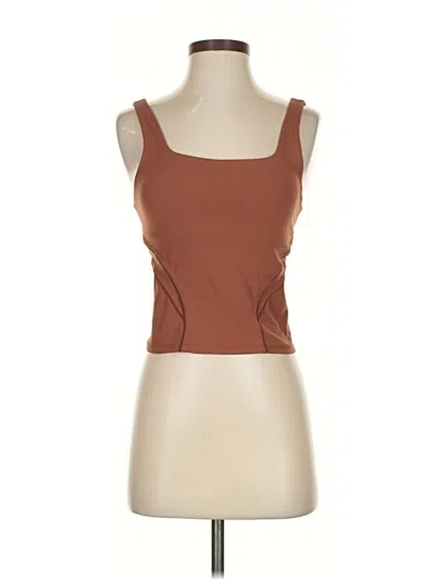Pre-owned Lululemon Athletica Tank Top Brown Strapless Neckline Tops