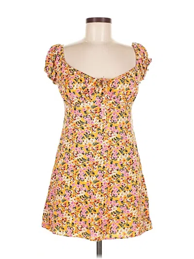Pre-owned All In Favor Casual Dress In Yellow