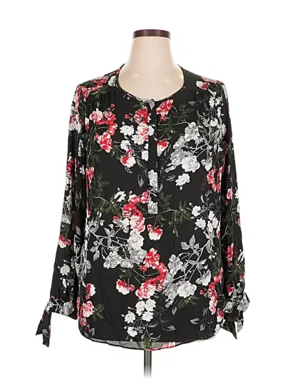 Pre-owned Banana Republic Factory Store 3/4 Sleeve Blouse In Black