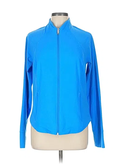 Pre-owned Athleta Track Jacket In Blue