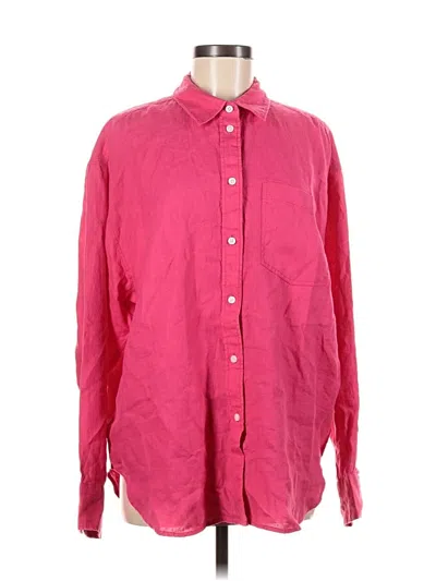 Pre-owned Baird Mcnutt For J.crew Long Sleeve Button Down Shirt In Pink