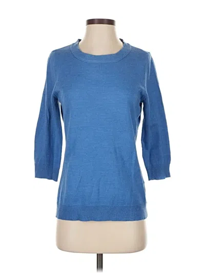 Pre-owned New York And Company Pullover Sweater In Blue