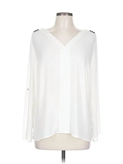 Pre-owned Sami & Jo Long Sleeve Blouse In White