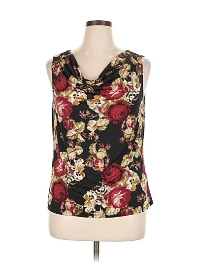 Pre-owned Tahari By Asl Sleeveless Blouse In Black