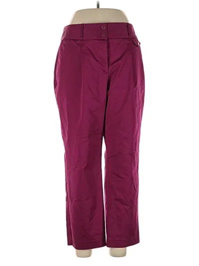 Pre-owned Liz Claiborne Casual Pants In Burgundy