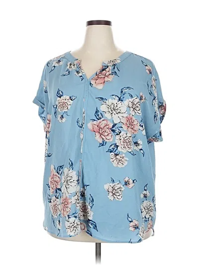 Pre-owned Misia Short Sleeve Blouse In Blue