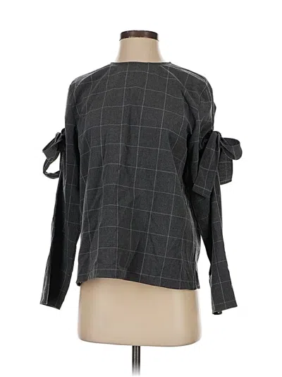 Pre-owned Strut & Bolt Long Sleeve Blouse In Gray