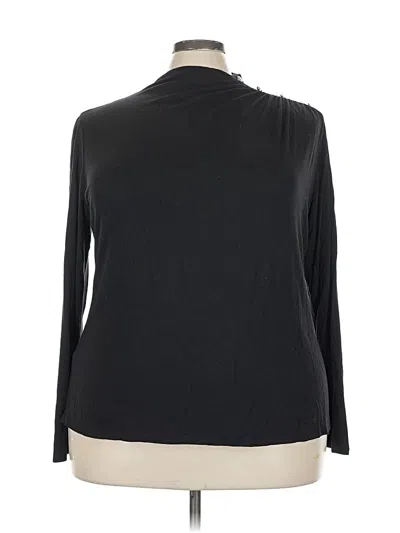 Pre-owned Lane Bryant Long Sleeve Blouse In Black