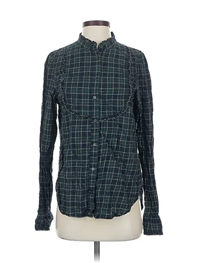 Pre-owned Gap Long Sleeve Button Down Shirt In Green