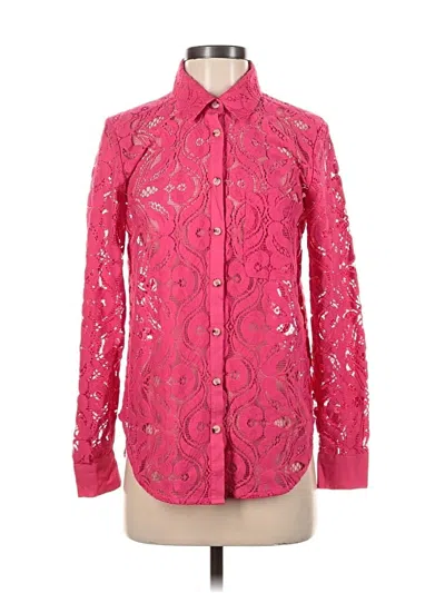 Pre-owned Maeve By Anthropologie Long Sleeve Blouse In Pink