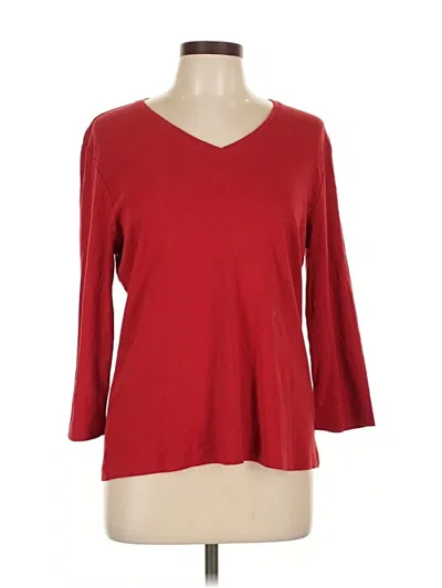 Pre-owned Chico's 3/4 Sleeve T-shirt In Red
