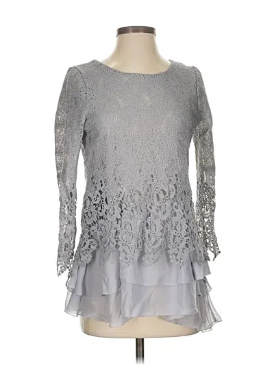 Pre-owned Unbranded Long Sleeve Blouse In Gray