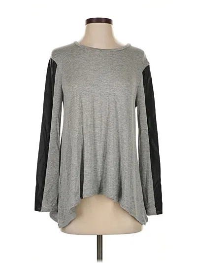 Pre-owned Bcbgmaxazria 3/4 Sleeve T-shirt In Gray