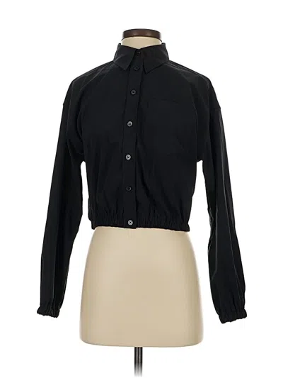 Pre-owned Athleta Long Sleeve Blouse In Black