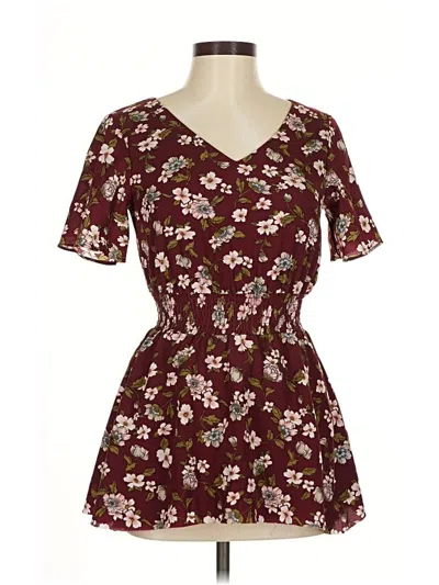Pre-owned Gardenwed Casual Dress In Burgundy