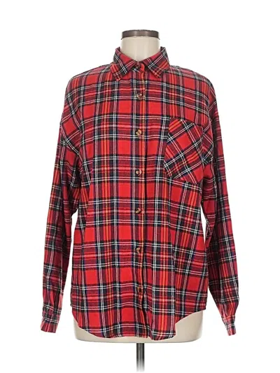 Pre-owned Unbranded Long Sleeve Blouse In Red