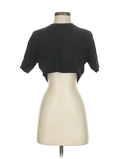 Pre-owned Tna Short Sleeve Turtleneck In Black