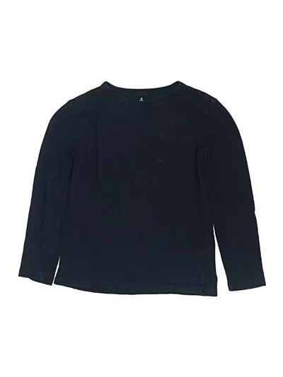 Pre-owned Crewcuts Kids' Long Sleeve Henley Shirt In Blue