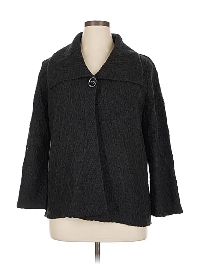 Pre-owned Jm Collection Cardigan Sweater In Black