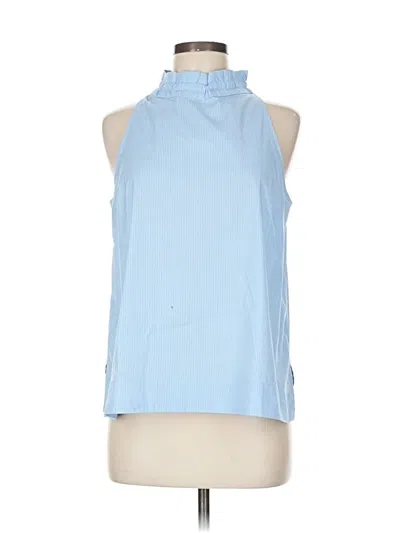 Pre-owned Ann Taylor Sleeveless Blouse In Blue