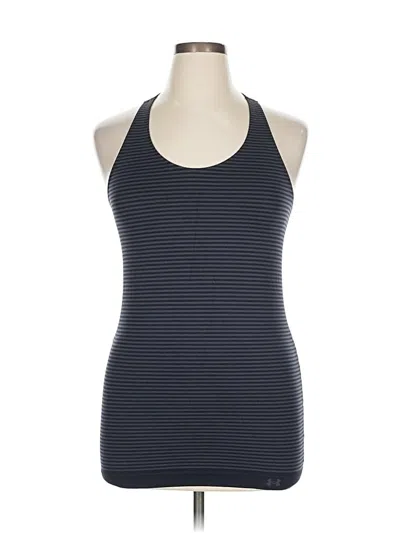 Pre-owned Under Armour Tank Top Blue Halter Neckline Tops