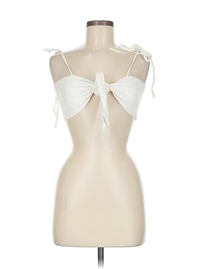 Pre-owned Sage The Label Sleeveless Top White Strapless Neckline Tops