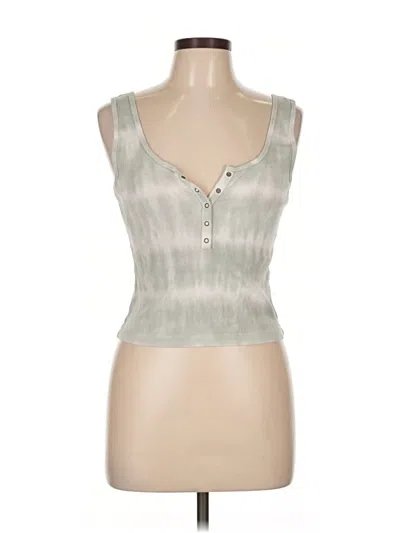 Pre-owned Abercrombie & Fitch Sleeveless Top Gray Tie-dye Pattern Sweetheart Neckline Tops