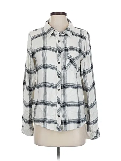 Pre-owned Thread & Supply Long Sleeve Henley Shirt In Silver