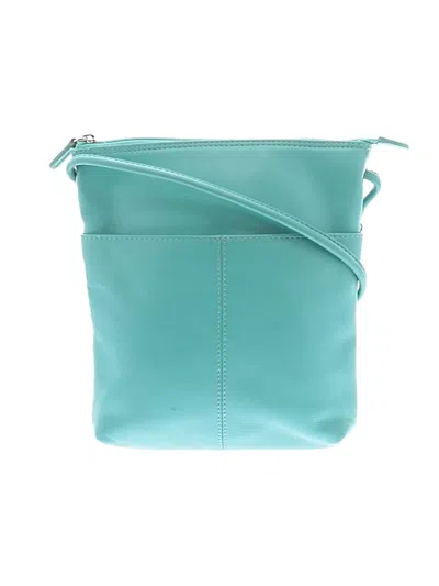 Pre-owned Ili New York Leather Crossbody Bag In Blue