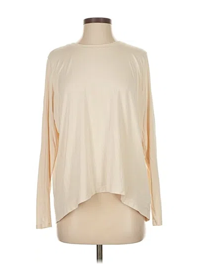 Pre-owned Athleta Long Sleeve T-shirt In White