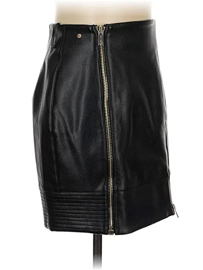 Pre-owned House Of Cb Faux Leather Skirt In Black