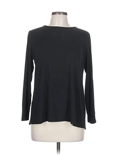 Pre-owned Elliott Lauren Long Sleeve Top Black Boatneck Tops