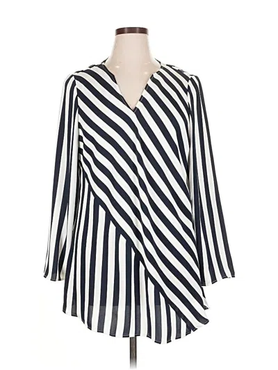 Pre-owned Chico's 3/4 Sleeve Blouse In White