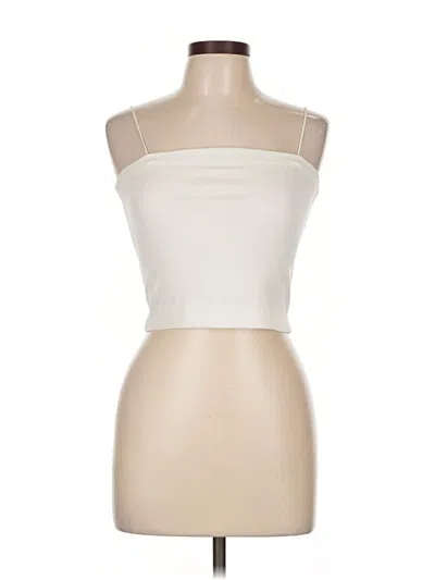 Pre-owned American Eagle Outfitters Tank Top Ivory Strapless Neckline Tops In White