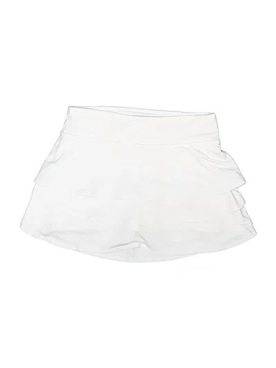 Pre-owned Athleta Girl Kids' Active Skirt In White