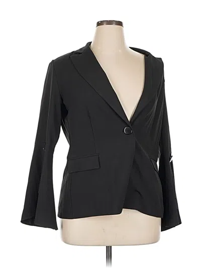 Pre-owned Ny Collection Blazer Jacket In Black