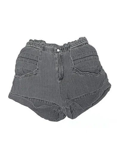 Pre-owned Free People Denim Shorts In Gray