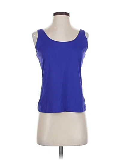 Pre-owned Chico's Tank Top Blue Strapless Neckline Tops