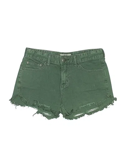 Pre-owned Free People Denim Shorts In Green