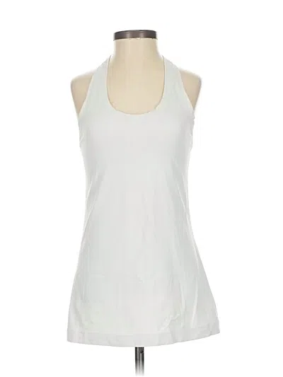 Pre-owned Lululemon Athletica Tank Top White Halter Neckline Tops