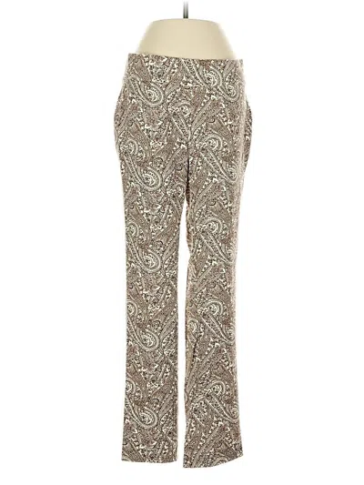 Pre-owned Lands' End Casual Pants In Brown