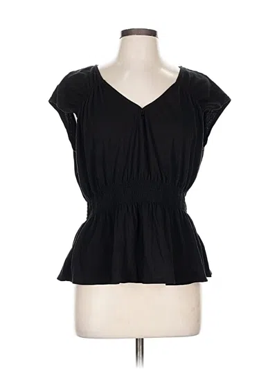 Pre-owned Old Navy Short Sleeve Top Black Sweetheart Neckline Tops