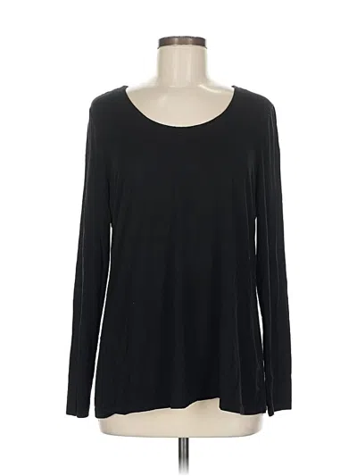 Pre-owned Soma Long Sleeve Top Black Scoop Neck Tops
