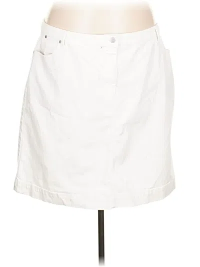 Pre-owned Talbots Casual Skirt In White