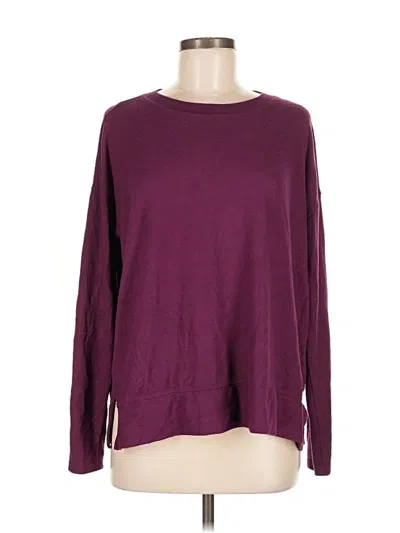 Pre-owned Lucky Brand Pullover Sweater In Burgundy