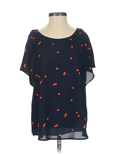 Pre-owned Banana Republic Short Sleeve Blouse In Blue