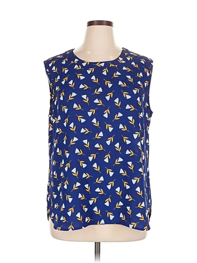 Pre-owned Anne Klein Sleeveless Blouse In Blue